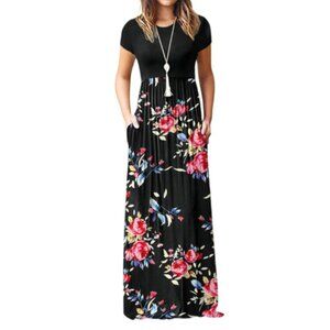 Women's Short Sleeve Casual Maxi Dress Plus Size 2XL, NWT